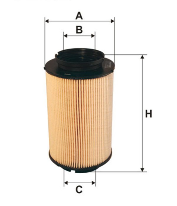 Фільтр паливний, 1.9-2.0SDI (5 болтов)
