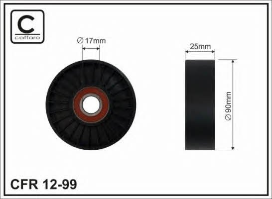 90x17x25 (сам ролик)Ролик натягу Opel 2.0DI/2.2DI