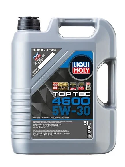 Моторна олива Liqui Moly TOP TEC 4600 5W-30, ACEA C2/C3, API SM/CF, 5л