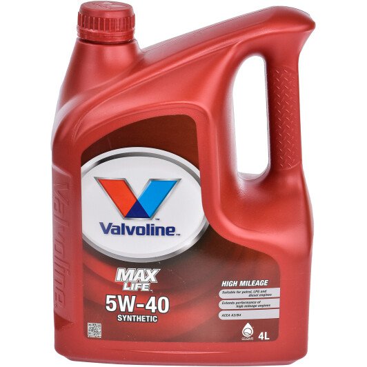 Мастило VALVOLINE 5W-40 MAXLIFE 4L