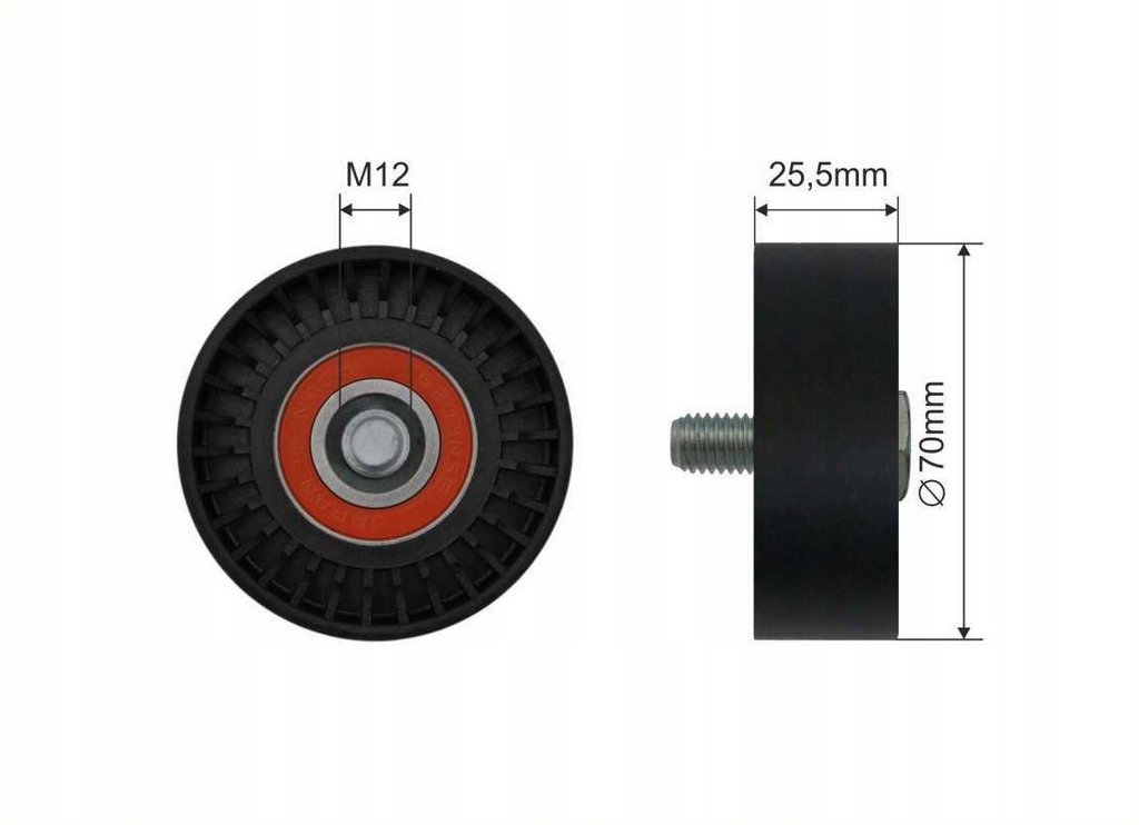 70x12x25.5  Ролик