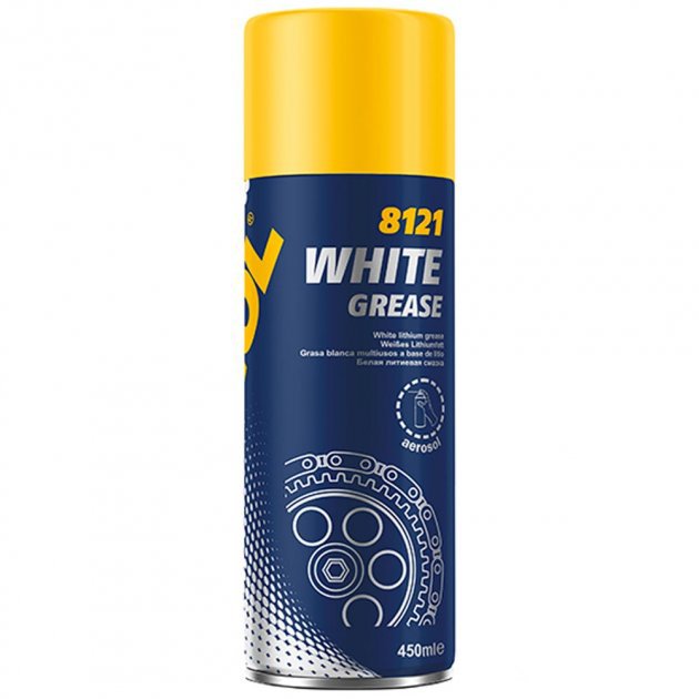 Мастило MANNOL White Grease, біле, літієве, 450 мл