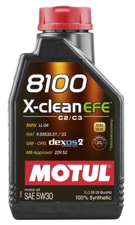 Моторне мастило X-clean EFE 8100 5W30 1L BMW LL-04, Fiat 9.55535, МВ 229.52, GM dexos 2