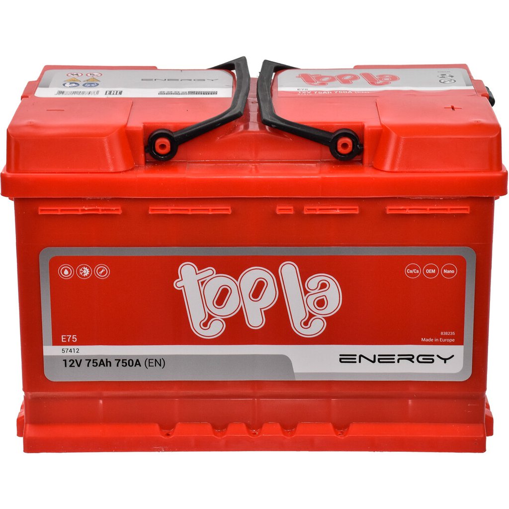 Акумулятор автомобільний Topla Energy 75Ah 750A 12V 108075 «+» праворуч (108075)