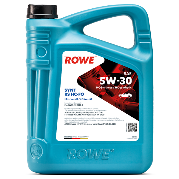 Олива 5W30 HIGHTEC SYNT RS HC-FO (5L) (WSS-M2C913-D/ILSAC GF-3/-4/RN 0700/18-1811 S1/STJLR.03.5003)