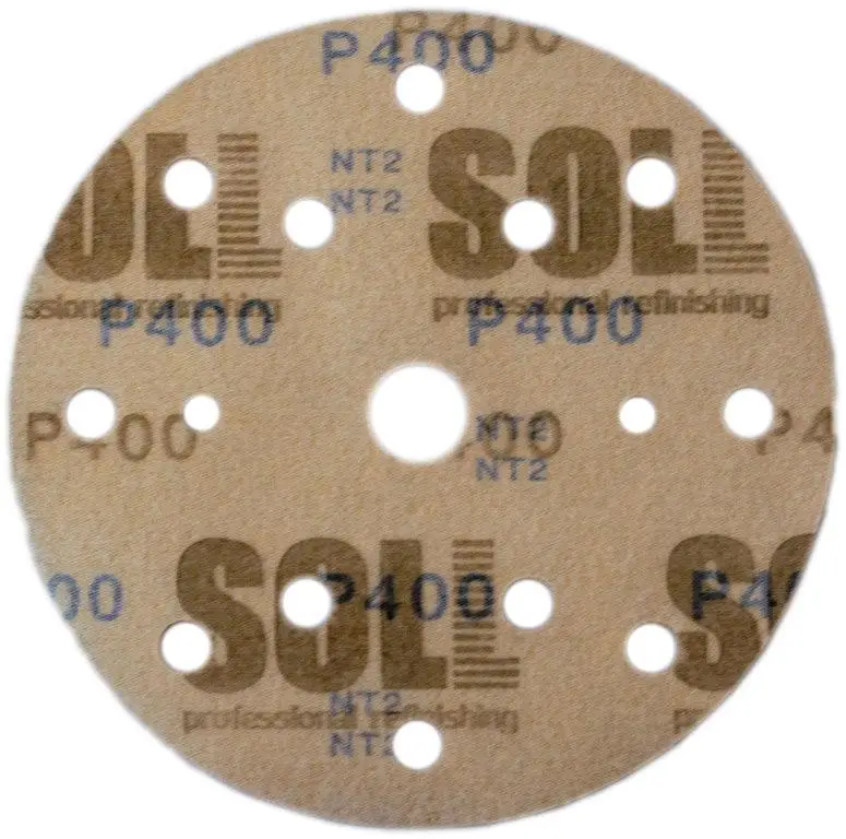 Наждачний папір круг Р- 400 SOLL d 150 мм (15 отворів)