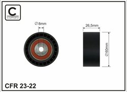 60x8x26.5  Ролик натяжника генератора