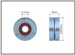 30x65x17 Ролик натяжной CAFFARO 302-00