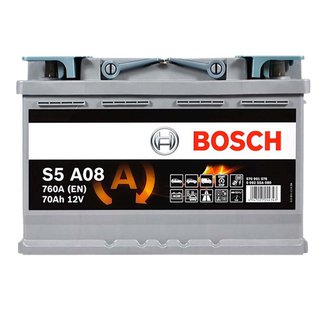 bosch-0092s5a080 Акумуляторна батарея 70Ah/760A (278x175x190/+R/B13) (Start-Stop AGM)