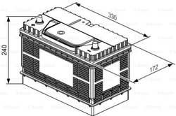 Акумуляторна батарея 105Ah/800A (329x174x237/+L/B01)