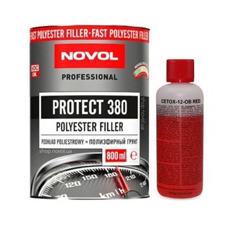 novol-90016 PROTECT 380  Автогрунт  поліефірний   0,8 л + 0,08 л