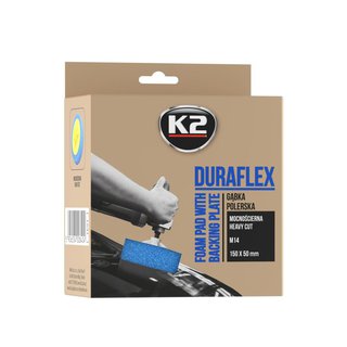 k2-l641 Губка полірувальна жорстка для лакофарбових покриттів DURAFLEX 150х50 mm блакитна