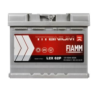 fiamm-l2x62p Автомобільний акумулятор FIAMM Titanium Pro 60Аh 600А L+ (лівий +)