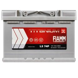 Акумулятор FIAMM TITANIUM PRO 74Ah/680A P+