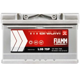 fiamm-l3b75p Акумулятор FIAMM TITANIUM PRO 75Ah/730A P+ 278x175x175 (7905156)