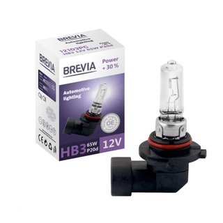 brevia-12103pc Лампа HB3 Power +30% 12V 65W P20d