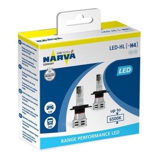 narva-180323000 Автолампа H4 12/24V 24W P43t-8 Performance LED (к-кт 2шт.) (6500K)