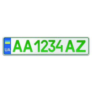 avtovin-uagreen2020 Номерний знак для електромобілів