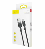 BASEUS, CATKLF-BG1, Кабель Baseus Cafule Cable USB For Type-C 3A 1m Gray+Black