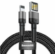 Кабель Baseus Cafule Cable（special edition）USB For iP 2.4A 1M Grey+Black