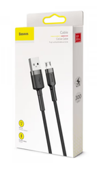 Кабель Baseus Cafule Cable USB For Micro 2.4A 1m Gray+Black