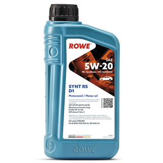 rowe-20342001099 Олива 5W20 HIGHTEC SYNT RS D1 (1L)(WSS-M2C945-A/-B1/960-A1/MS6395/dexos1 Gen 2)(API SP RC/SN PLUS RC