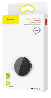 baseus-suerc01 Тримач для мобiльного Baseus Small ears series Magnetic suction bracket（Flat type）Black