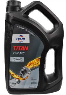 fuchs-titan10w405lsynmc Мастило FUCHS TITAN 10W40 5L SYN MC (ACEA A3/B4, API SN, 501 01/505 00, RN 0710)