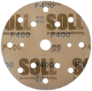 soll-npd150150400 Наждачний папір круг Р- 400 SOLL d 150 мм (15 отворів)