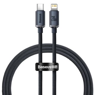 baseus-cajy000201 Кабель Baseus Crystal Shine Series Fast Charging Data Cable Type-C to iP 20W 1.2m Black